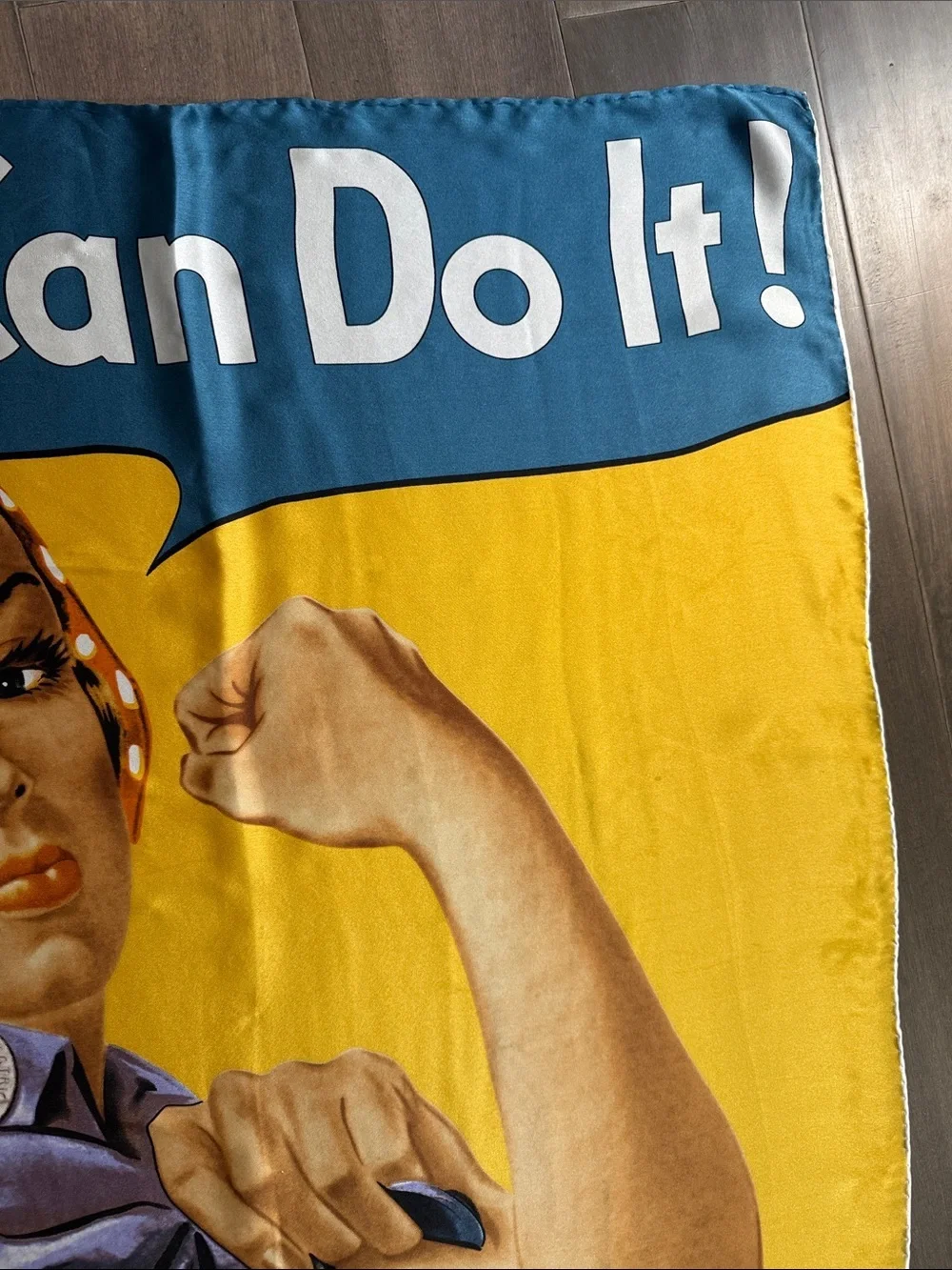 Rosie the Riveter Novelty Silk Scarf